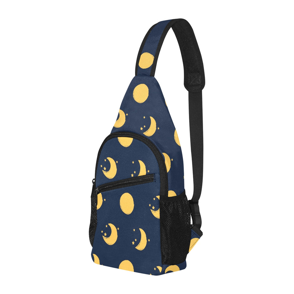 Moon star pattern All Over Print Chest Bag