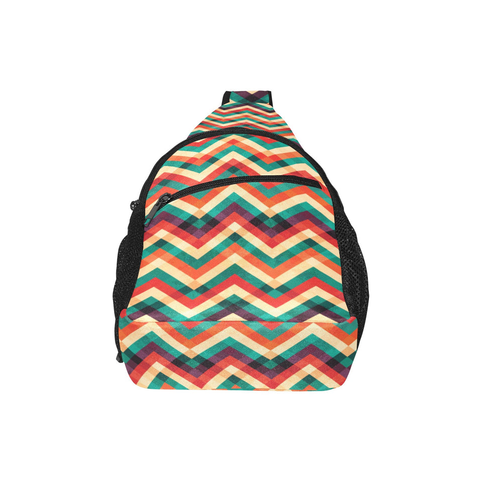zigzag chevron colorful pattern All Over Print Chest Bag