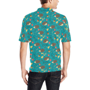 Hedgehog Pattern Print Design 01 Men's All Over Print Polo Shirt