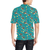 Hedgehog Pattern Print Design 01 Men's All Over Print Polo Shirt