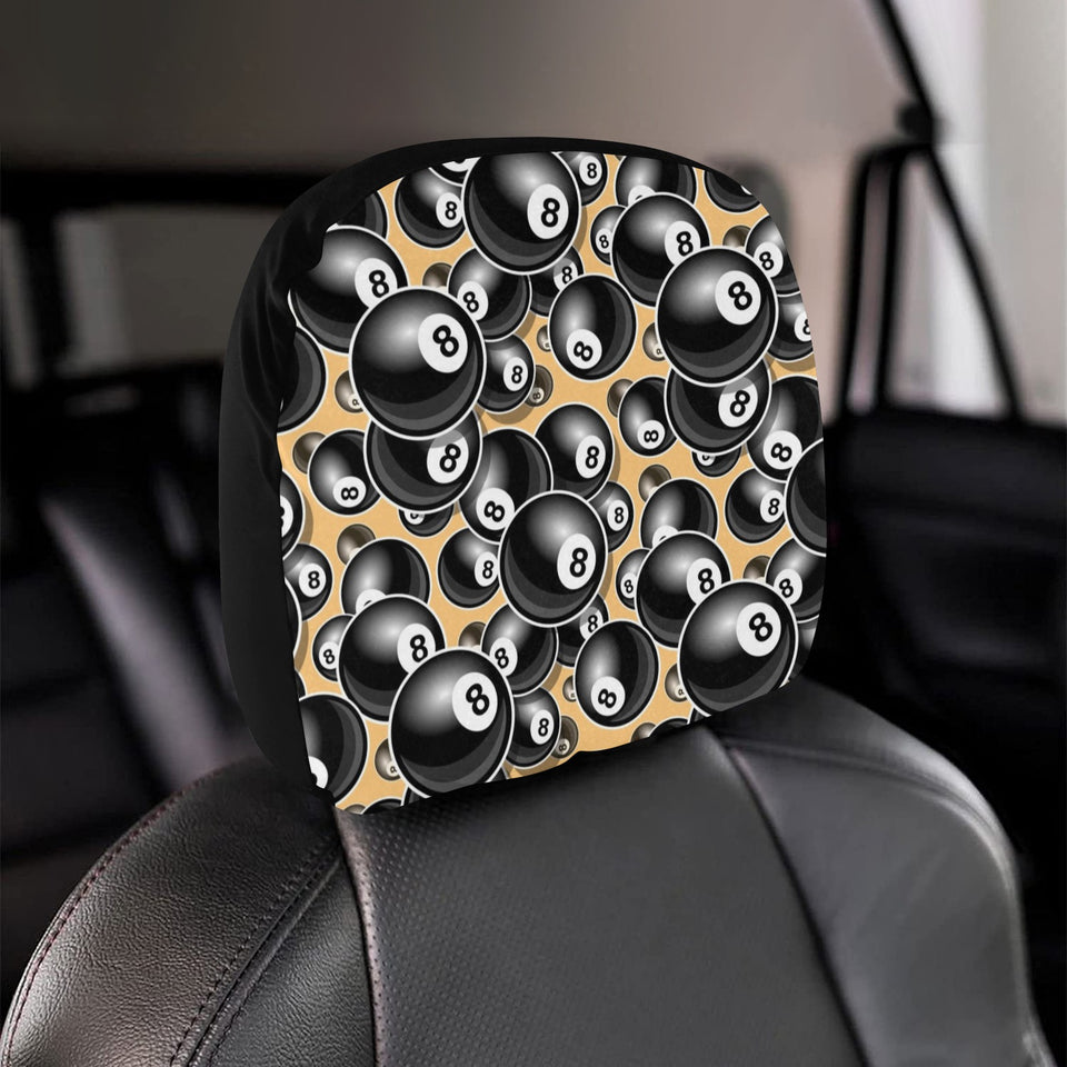 Billiard Ball Pattern Print Design 04 Car Headrest Cover