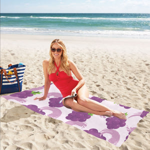 Cute Grape pattern Beach Towel