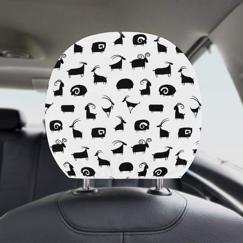 Goat ram pattern Car Headrest Cover
