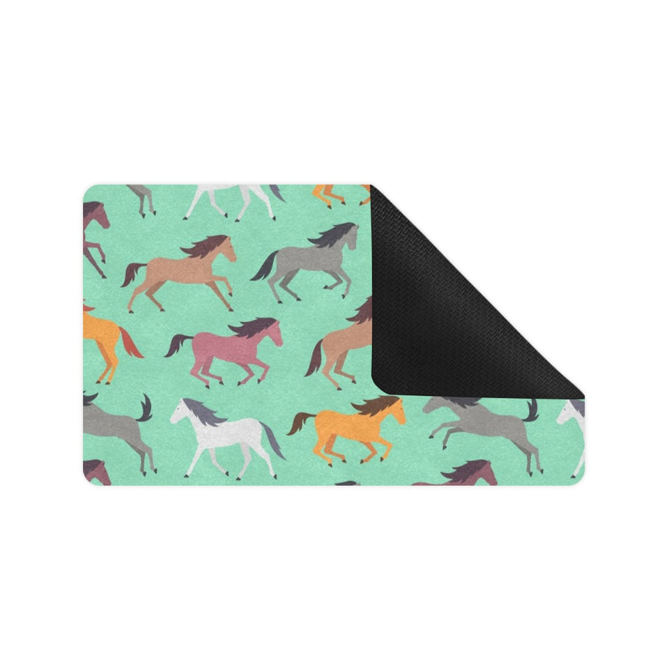 Colorful horses pattern Doormat
