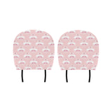 White swan and flower love pattern Car Headrest Cover