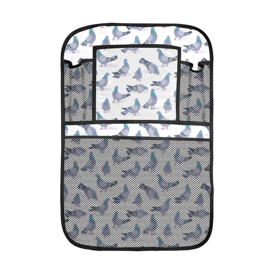 Pigeon Pattern Print Design 03 Car Seat Back Organizer