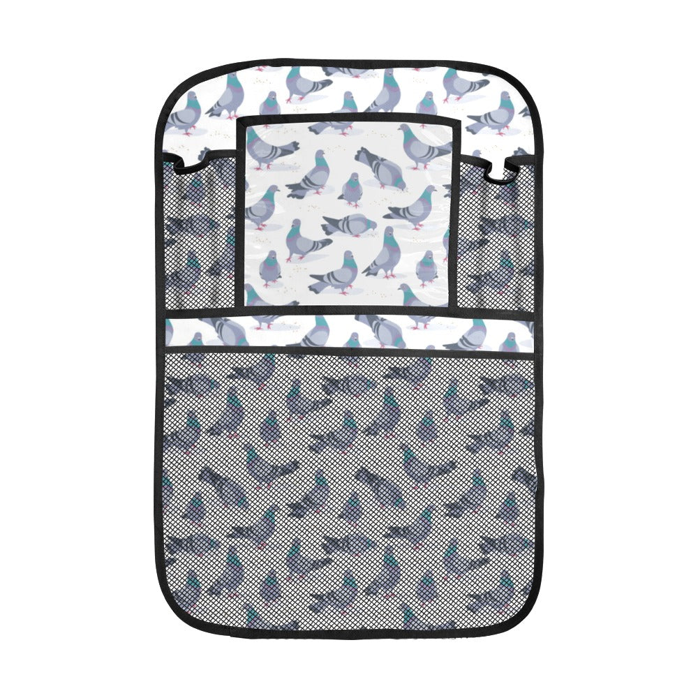 Pigeon Pattern Print Design 03 Car Seat Back Organizer