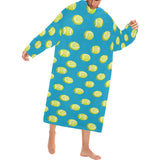 Tennis Pattern Print Design 05 Blanket Robe with Sleeves