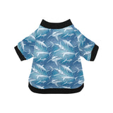 Shark hand drawn All Over Print Pet Dog Round Neck Fuzzy Shirt