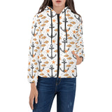 Clown Fish Pattern Print Design 02 Women's Padded Hooded Jacket
