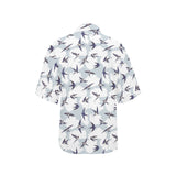Swallow Pattern Print Design 05 Women's All Over Print Hawaiian Shirt