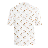 Jack Russel Pattern Print Design 05 Men's All Over Print Polo Shirt