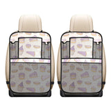 Cakes pies tarts muffins and eclairs purple bluebe Car Seat Back Organizer