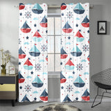 Cute color paper sailboat pattern Gauze Curtain