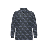 Swordfish Pattern Print Design 03 Men's Long Sleeve Polo Shirt