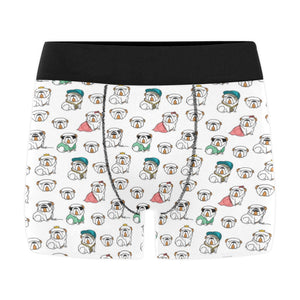 English Bulldog Pattern Print Design 03 Men's All Over Print Boxer Briefs Men's Underwear