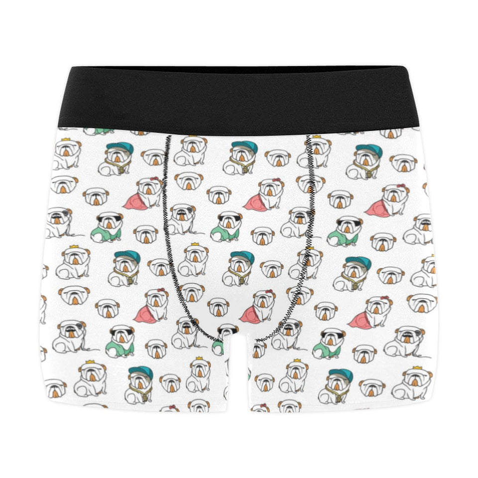 English Bulldog Pattern Print Design 03 Men's All Over Print Boxer Briefs Men's Underwear