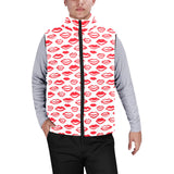 Lips Pattern Print Design 05 Men's Padded Vest