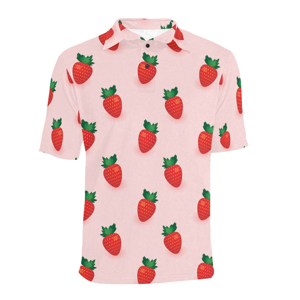 Strawberry beautiful pattern Men's All Over Print Polo Shirt