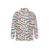 Sun Glasses Pattern Print Design 01 Men's Long Sleeve Polo Shirt