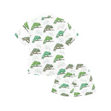 Chameleon lizard pattern Kids' Boys' Girls' V-Neck Short Pajama Set