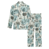 Dragonfly Butterfly Plants insect flower vintage s Men's Long Pajama Set