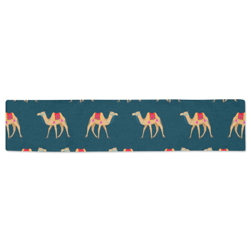 Camel pattern blue blackground Table Runner
