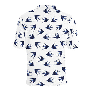Swallow Pattern Print Design 03 Men's All Over Print Polo Shirt