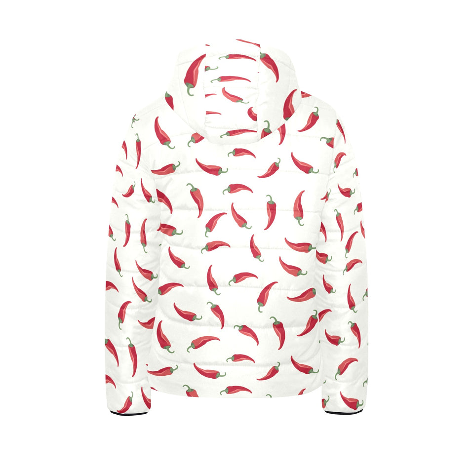 Chili peppers pattern Kids' Boys' Girls' Padded Hooded Jacket