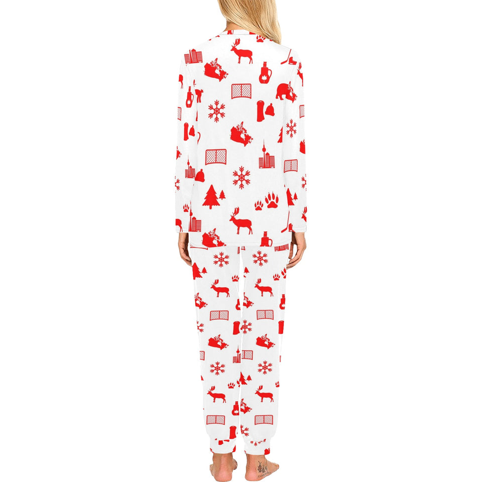 Canada Pattern Print Design 04 Women's All Over Print Pajama Set