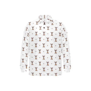Greyhound Pattern Print Design 05 Men's Long Sleeve Polo Shirt