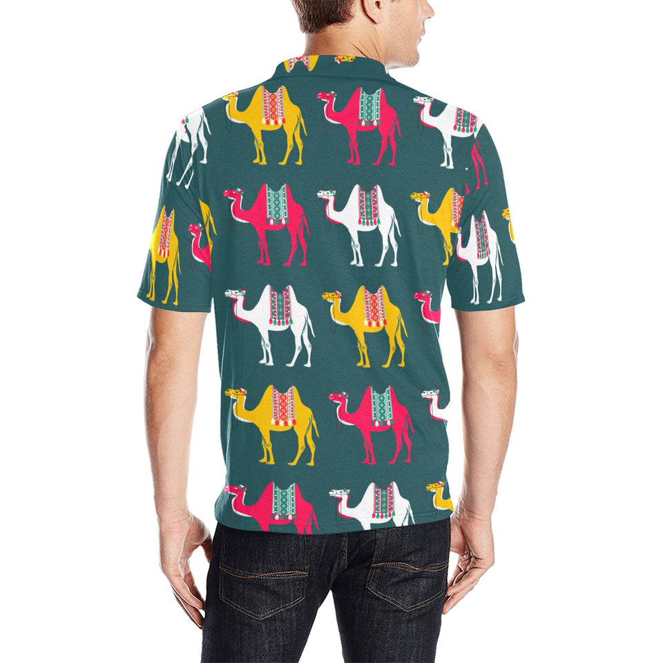 Camel pattern Men's All Over Print Polo Shirt