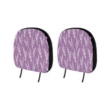 Lavender flowers purple pattern Car Headrest Cover
