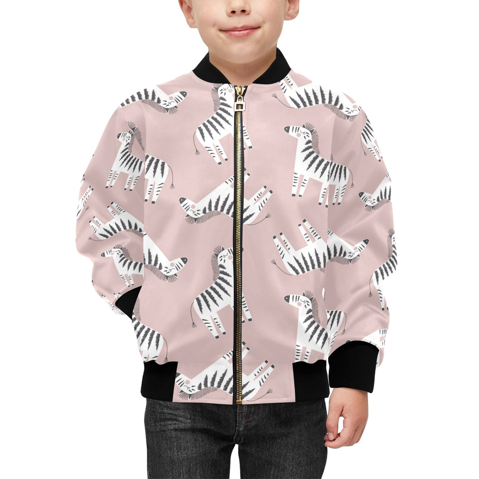 Cute zebra pattern Kids' Boys' Girls' Bomber Jacket