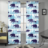 polar bear winter snow pattern Gauze Curtain