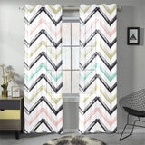 zigzag chevron paint pattern Gauze Curtain