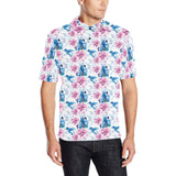 Hummingbird Pattern Print Design 02 Men's All Over Print Polo Shirt