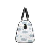 cute rhino heart pattern Travel Bag