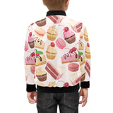 Cake cupcake sweets pattern Kids' Boys' Girls' Bomber Jacket