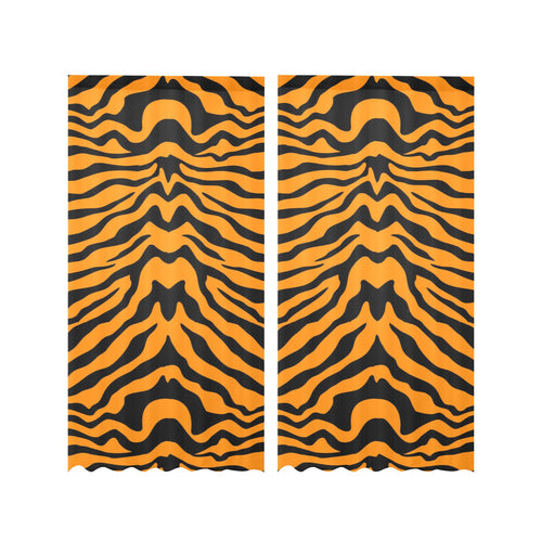 Bengal tigers skin print pattern Gauze Curtain