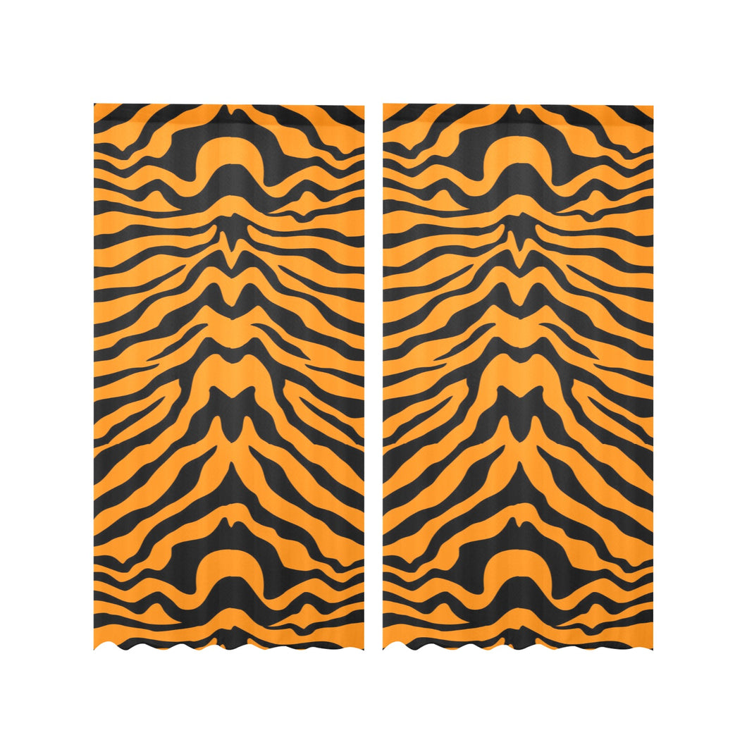 Bengal tigers skin print pattern Gauze Curtain