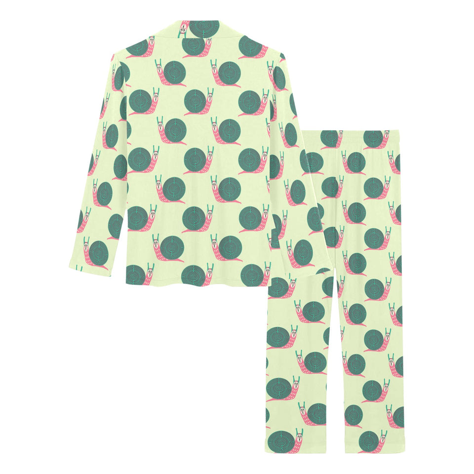 Snail Pattern Print Design 04 Women's Long Pajama Set