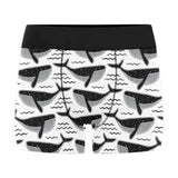 Black whale pattern Men's All Over Print Boxer Briefs Men's Underwear