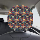 Sugar skulls flower maxican pattern Car Headrest Cover