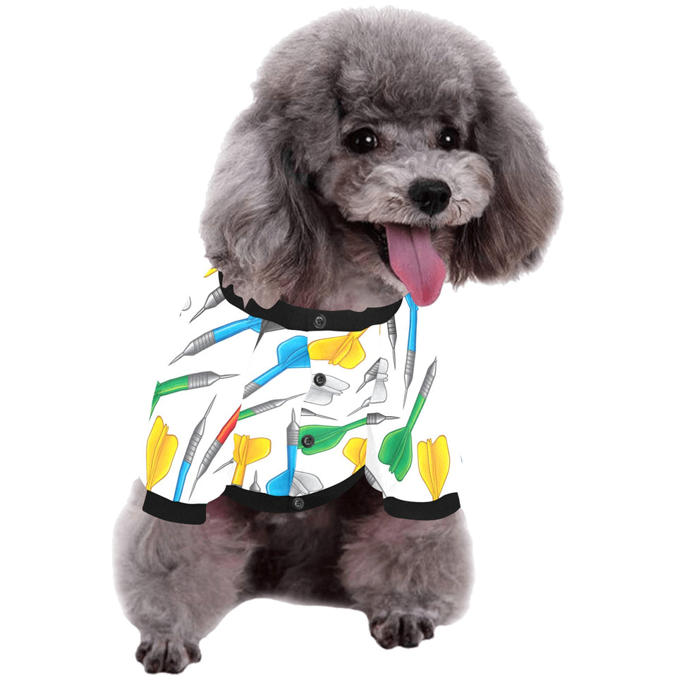 Darts Pattern Print Design 03 All Over Print Pet Dog Round Neck Fuzzy Shirt