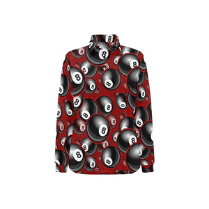 Billiard Ball Pattern Print Design 05 Women's Long Sleeve Polo Shirt