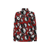 Billiard Ball Pattern Print Design 05 Women's Long Sleeve Polo Shirt