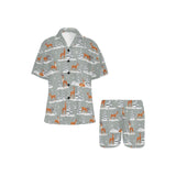 Beautiful deers Winter Christmas Women's V-Neck Short Pajama Set
