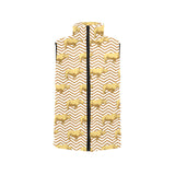 Rhino yellow theme pattern Women's Padded Vest