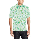 Green Peas Pattern Print Design 01 Men's All Over Print Polo Shirt